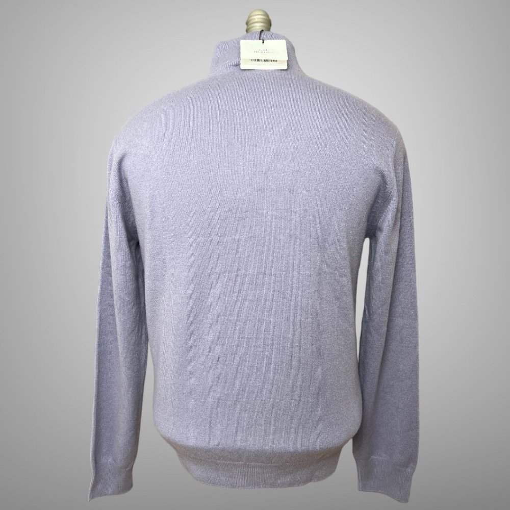 Hermes Long Sleeve 100% Cashmere Mens Quarter Zip Trucker's Sweater EU Size M - Picture 5 of 14